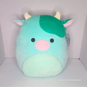 🩶 SEAMUS 🐮 Green Cow RARE Silver Tag Original Squishmallow by Kellytoy NWT